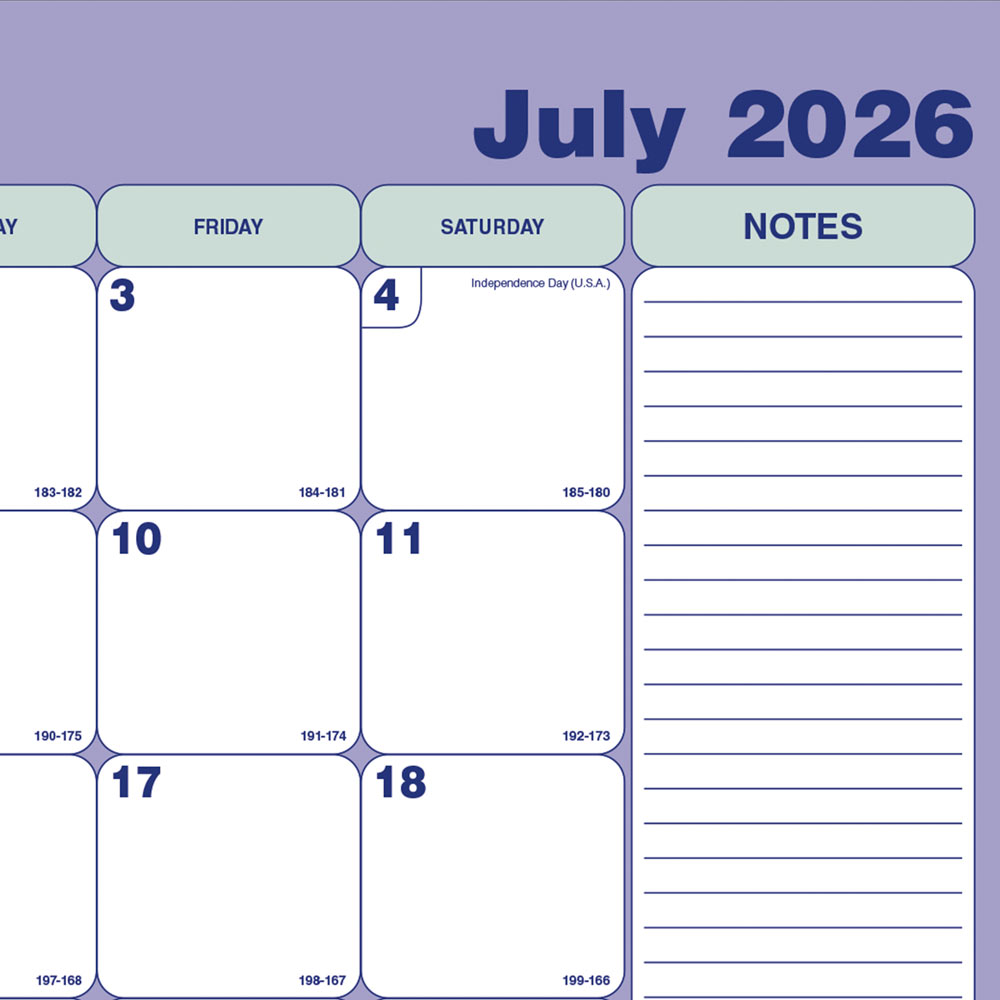 Academic Monthly Desk Pad Calendar, Classic, 2026 - 2027 CA181731-27