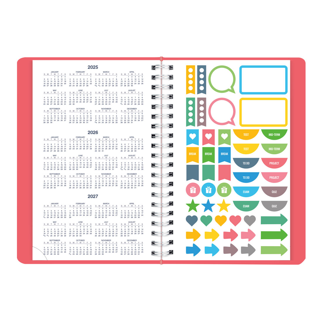 Academic Daily Planner, Fashion, 2025-2026, Blueline CA201F-26 #color_fashion-pink