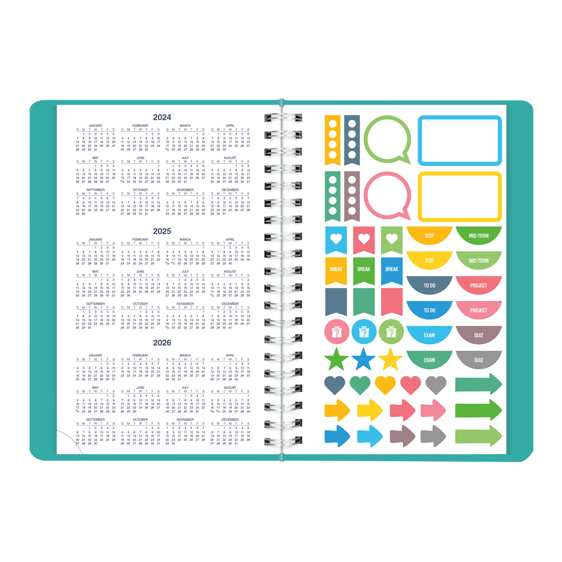 Academic Daily Planner, Fashion, 2025-2026, Blueline CA201F-26 #color_fashion-blue