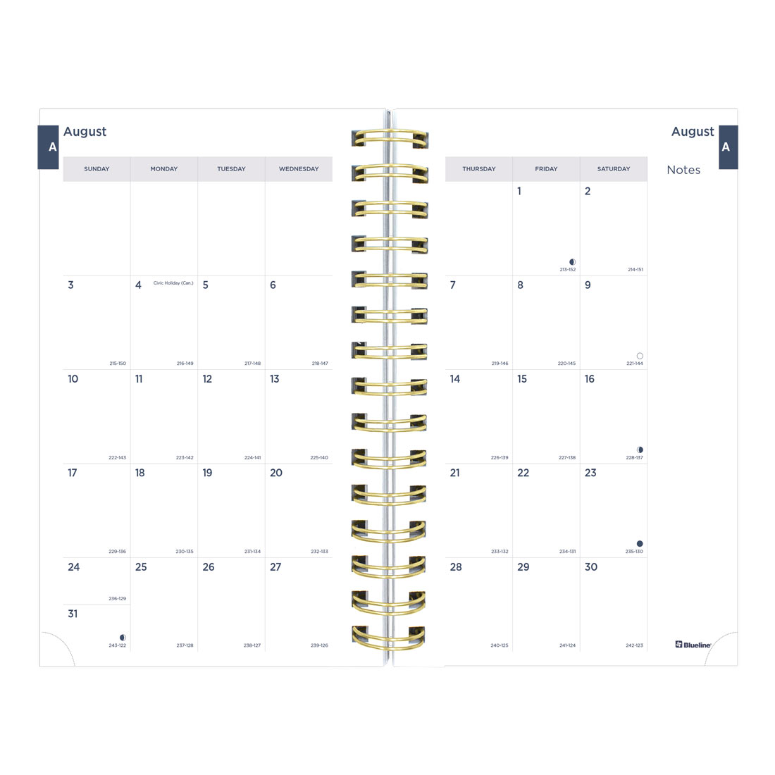 Academic Daily Planner, Blossom, 2025-2026, Blueline CA214PG-26 #color_blossom-white
