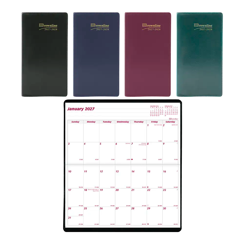Monthly Two-Year Pocket Planner, Assorted Colors, 2027-2028 - English (CA24.AST-27)