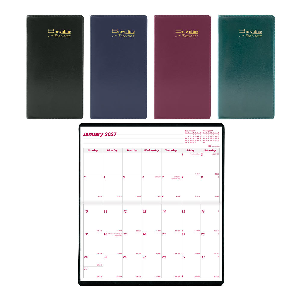 Monthly Two-Year Pocket Planner, Assorted Colours, 2027-2028 - English (CA24.AST-27)