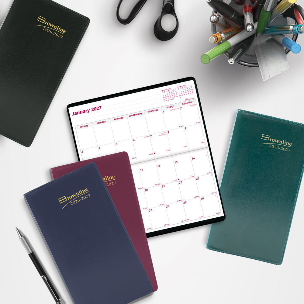 Monthly Two-Year Pocket Planner, Assorted Colours, 2027-2028 - English (CA24.AST-27)