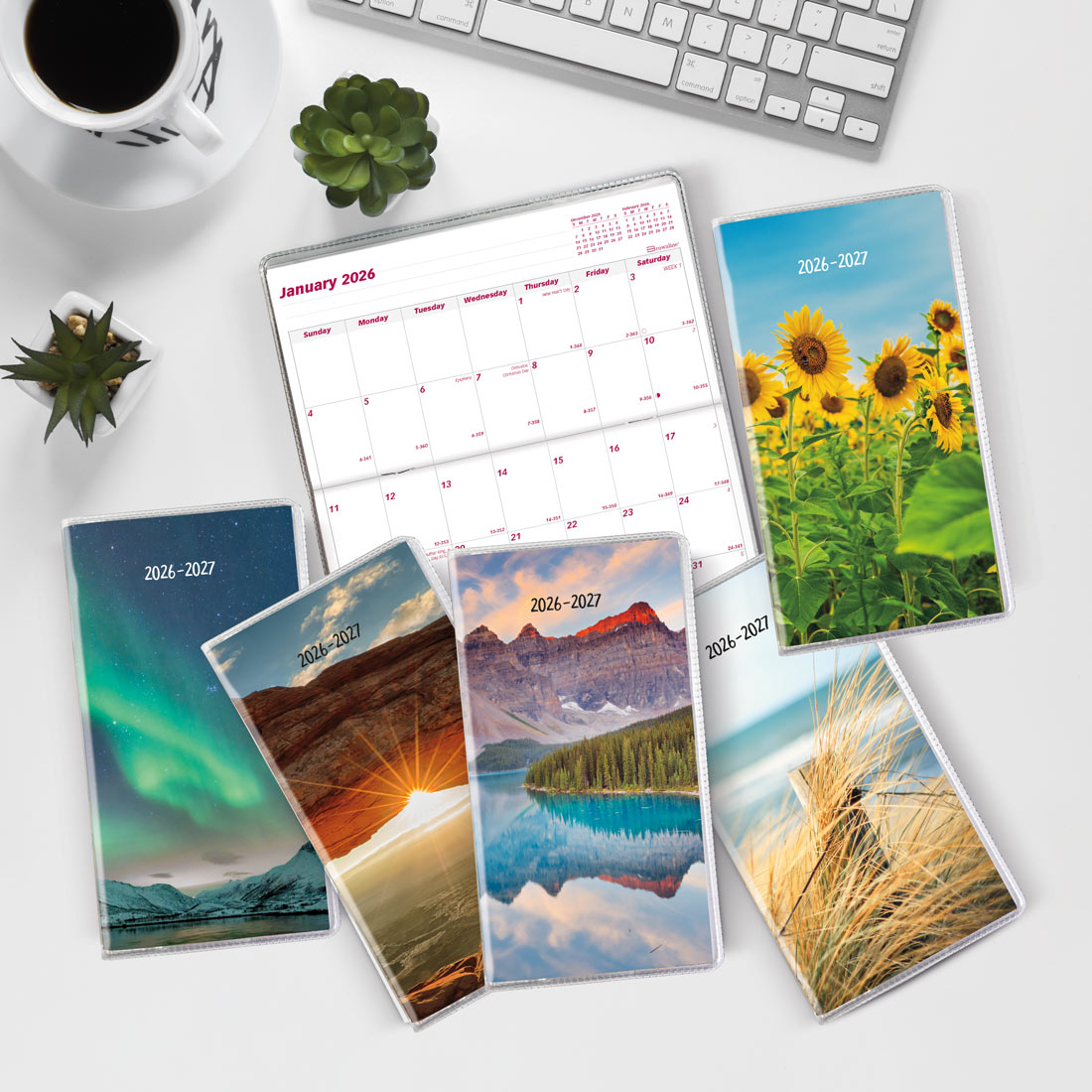 Two-Year Monthly Pocket Planner, Assorted Designs 2026-2027, Brownline CA424.ASX-26 #color_default-title