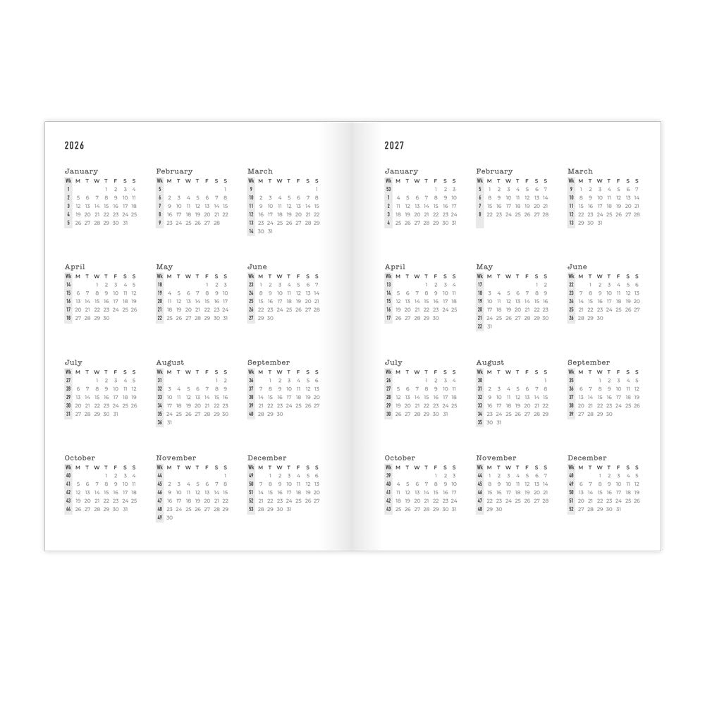 Letts A5 Planners Timeless Layout #color_botanics-plum