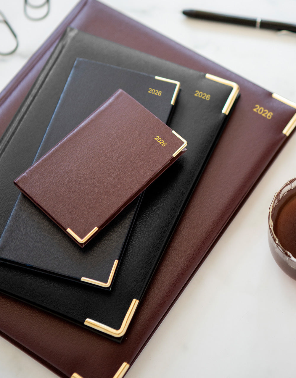 Letts of London Classic Slim Week to View Planner with Monthly Planners 2026 - English Black 26-T3SUBK #color_black