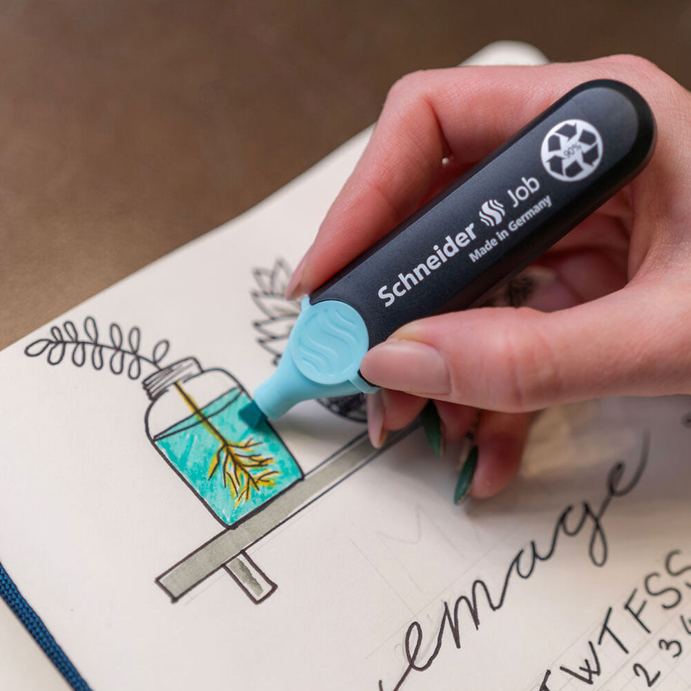 Job Pastel Highlighters (Gray Edition), Wallet 6 pieces - Assorted