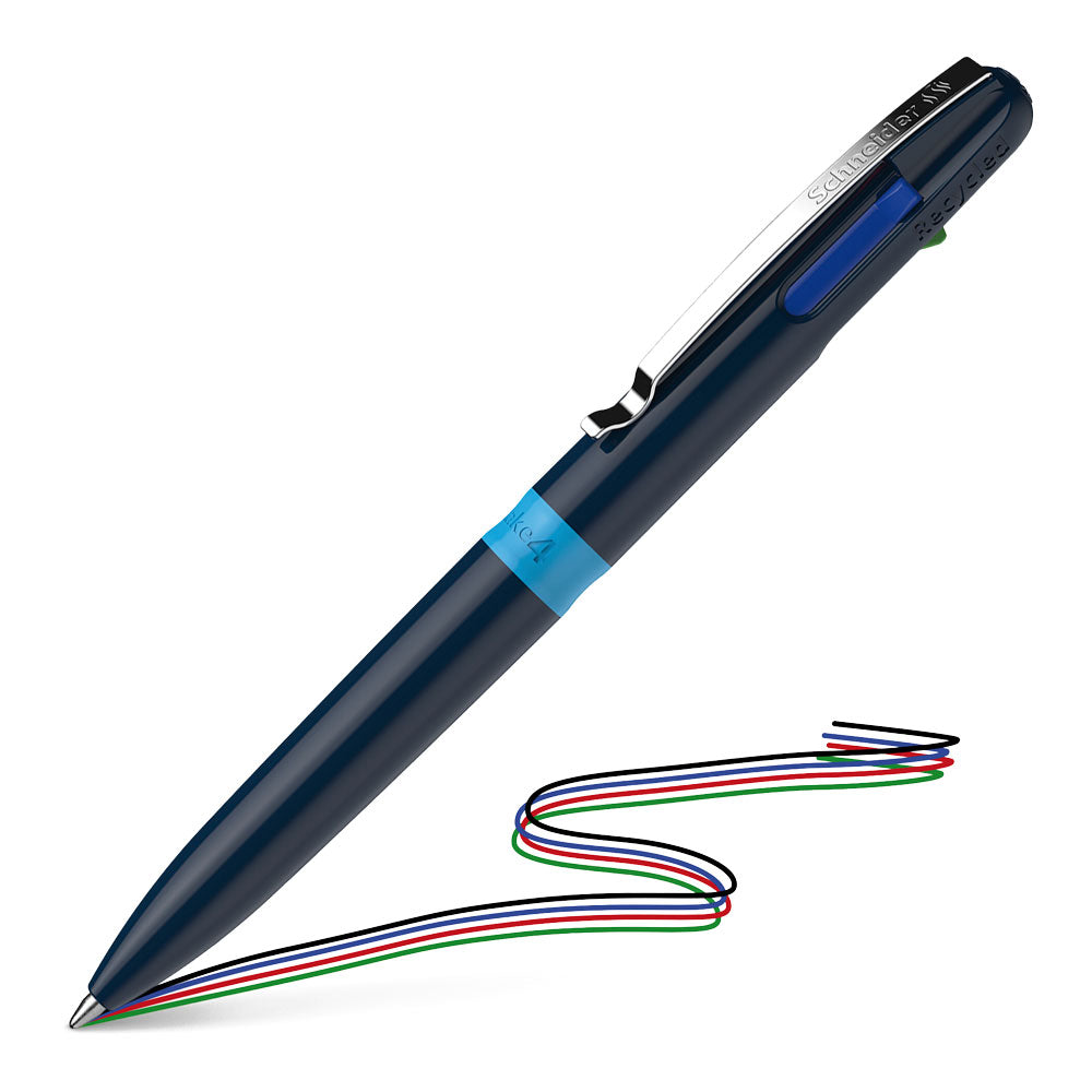 Take 4 Multi 4- Color Ballpoint Pen M, Box of 10 units - Blue