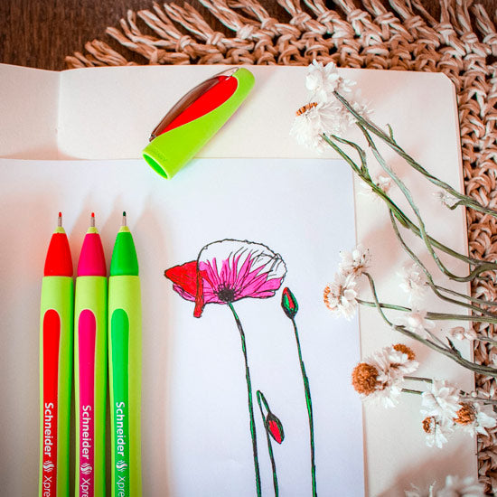 Xpress Fineliners 0.8mm, wallet 3 pieces - Assorted
