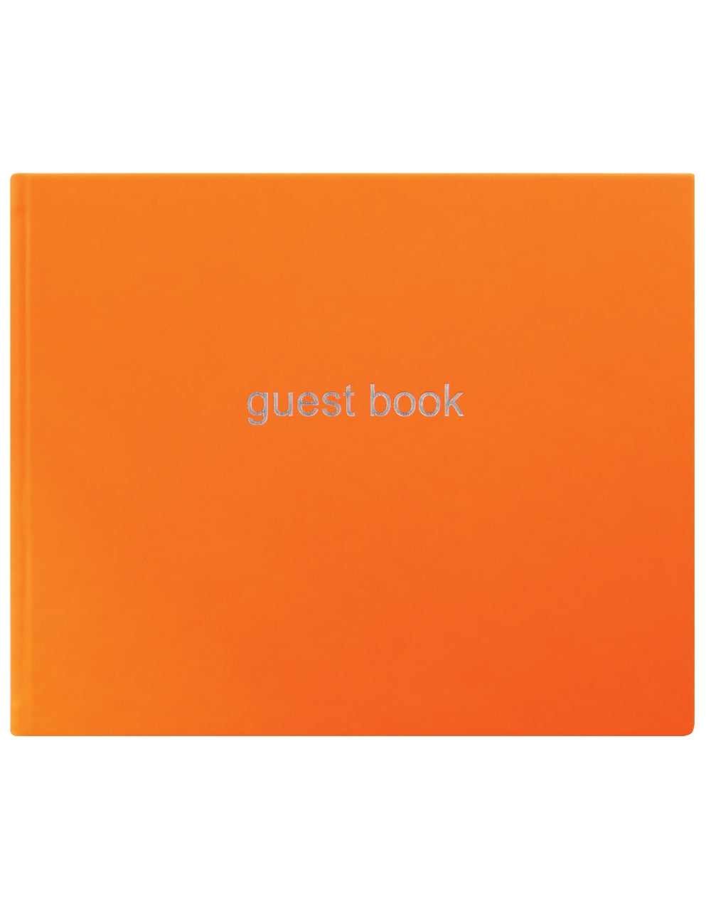 Dazzle Quarto Landscape Ruled Guest Book Orange#color_orange