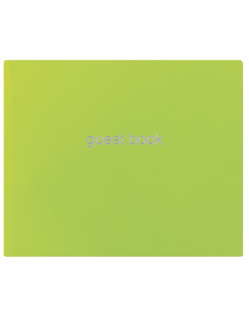 Dazzle Quarto Landscape Ruled Guest Book Pear#color_pear