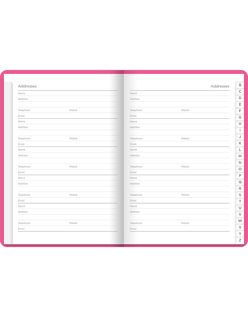 Dazzle A6 Address Book Pink#color_dazzle-pink