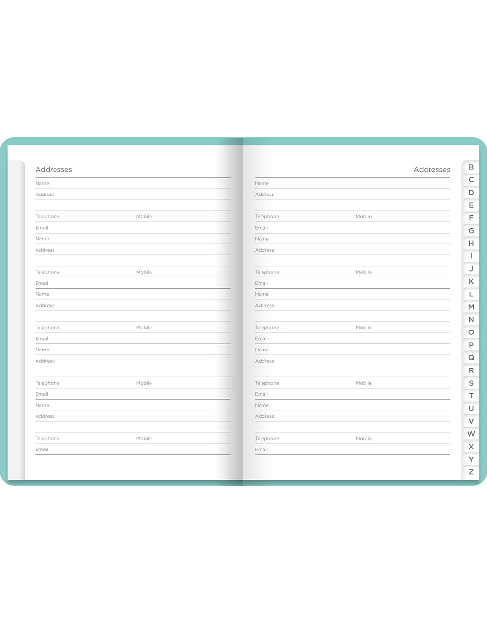 Dazzle A6 Address Book Turquoise#color_turquoise