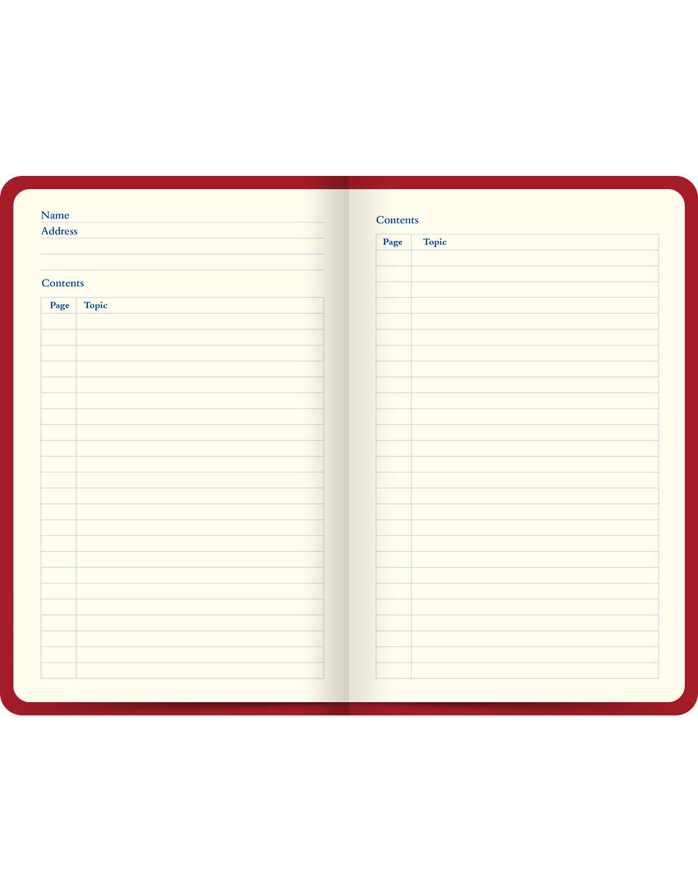 Icon Book Ruled Notebook Red#color_red