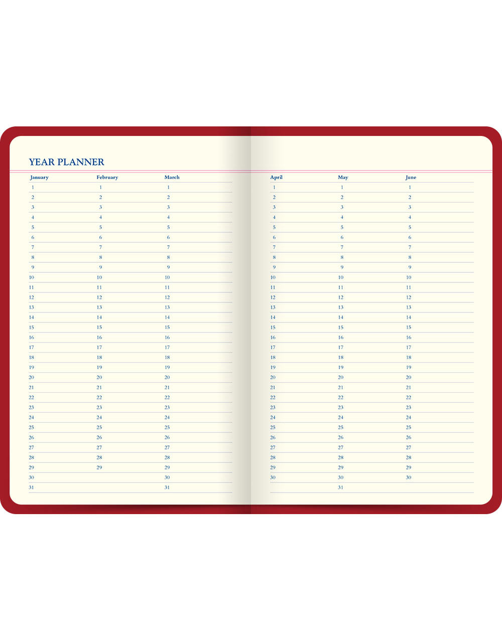 Icon Book Perpetual Diary Red#color_red