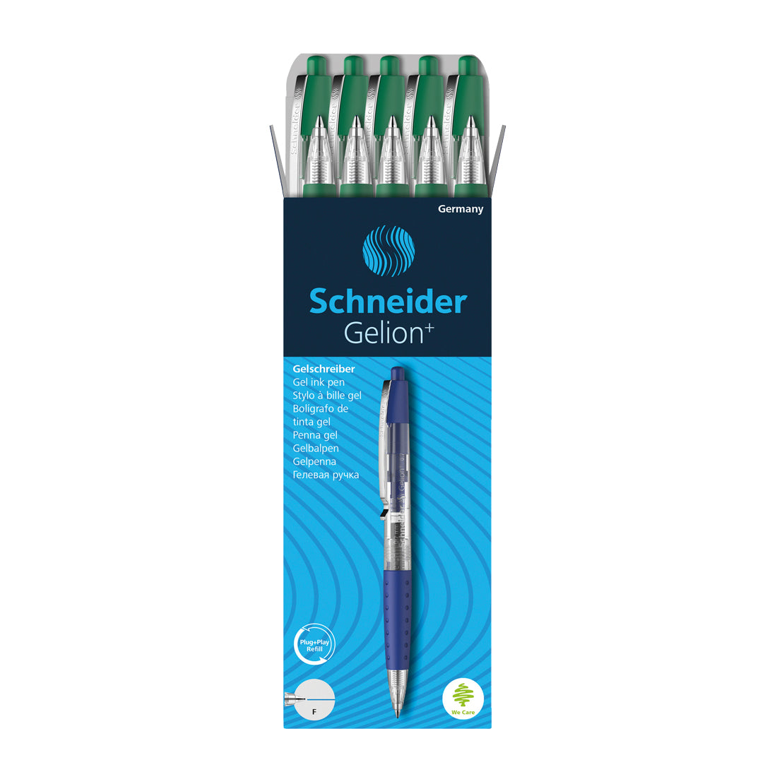 Gelion+ Gel Ink Pen 0.7 mm, Box of 10#ink-color_green