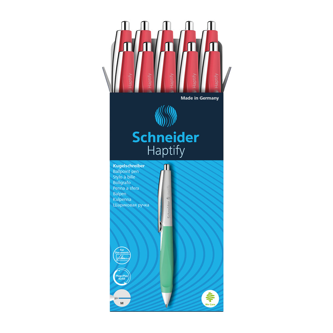 Haptify Ballpoint Pen M, Box of 10#color_coral