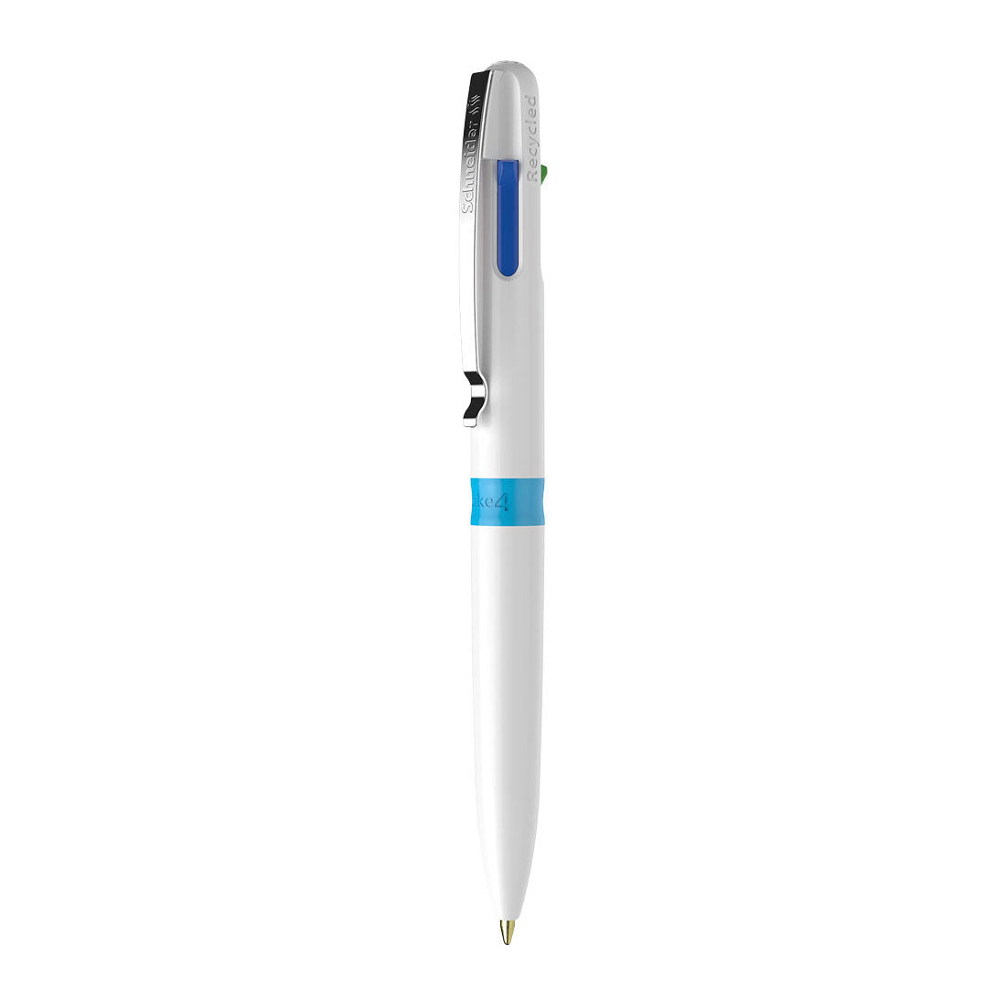 Take 4 Multi 4- Color Ballpoint Pen M, Box of 10 units - White/Blue