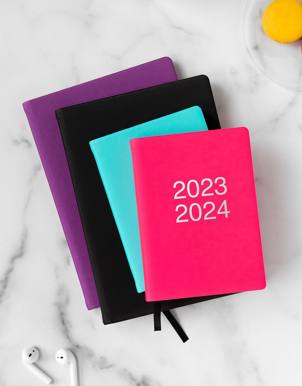 Dazzle A5 Week to View Planner 2023-2024 - Multilanguage - Pink - Letts of London#color_turquoise