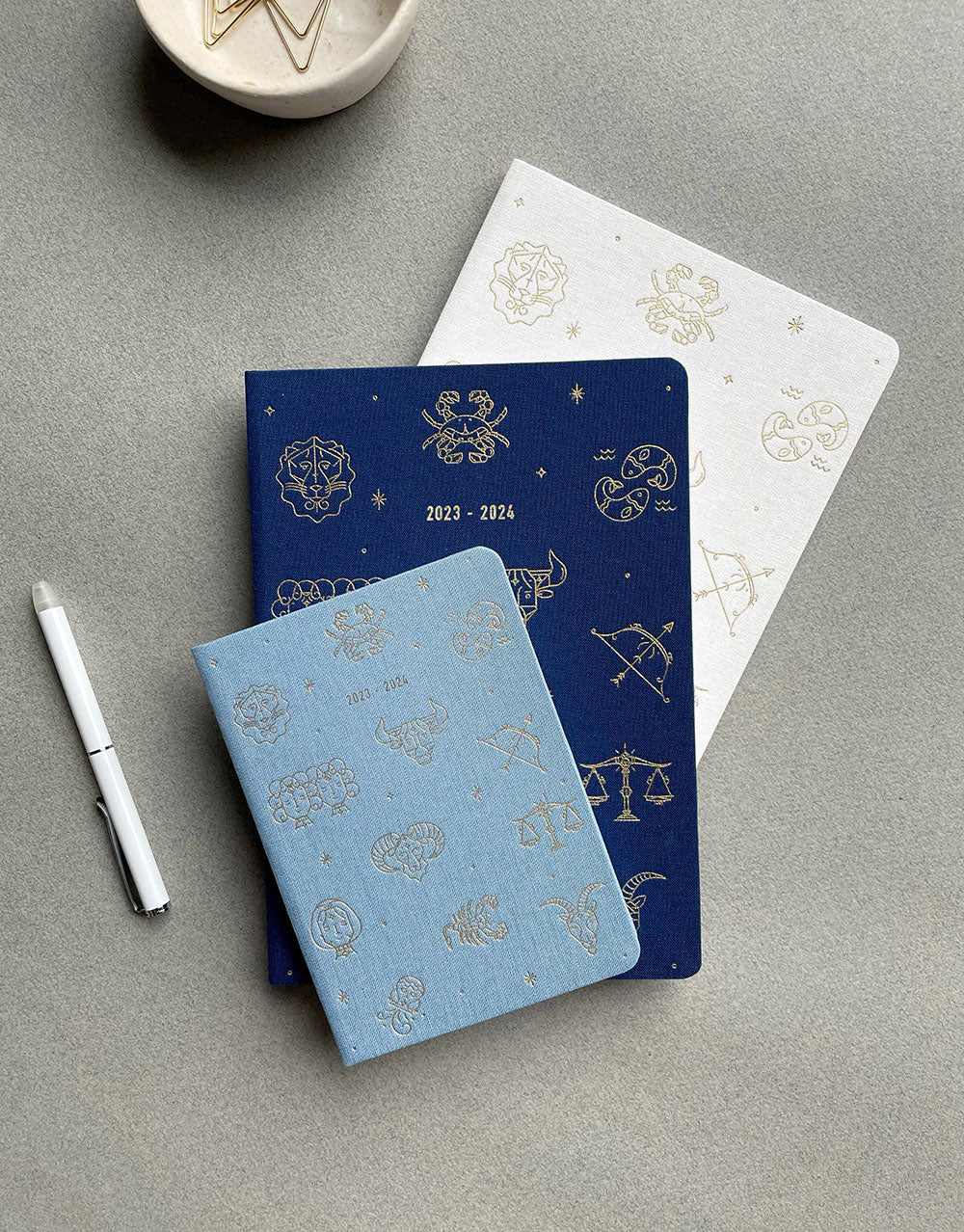 Zodiac A5 Week to View Planner 2023-2024 - Multilanguage - Sky - Letts of London#color_ivory