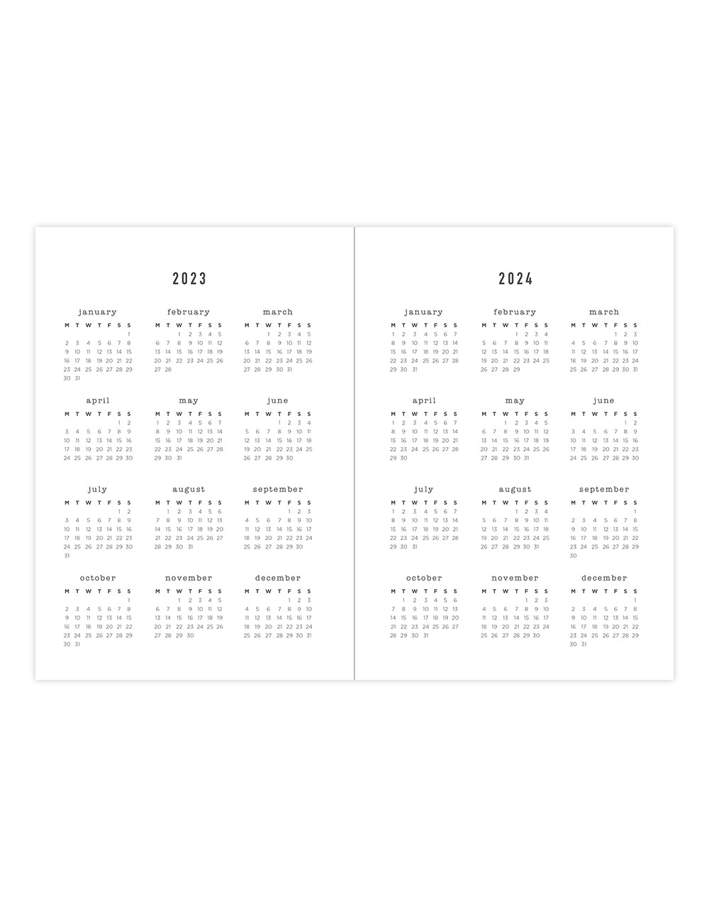 Spring Valley A5 Week to View 18-Month Planner 2023-2024 - Multilanguage - Green - Letts of London#color_spring-valley-mint