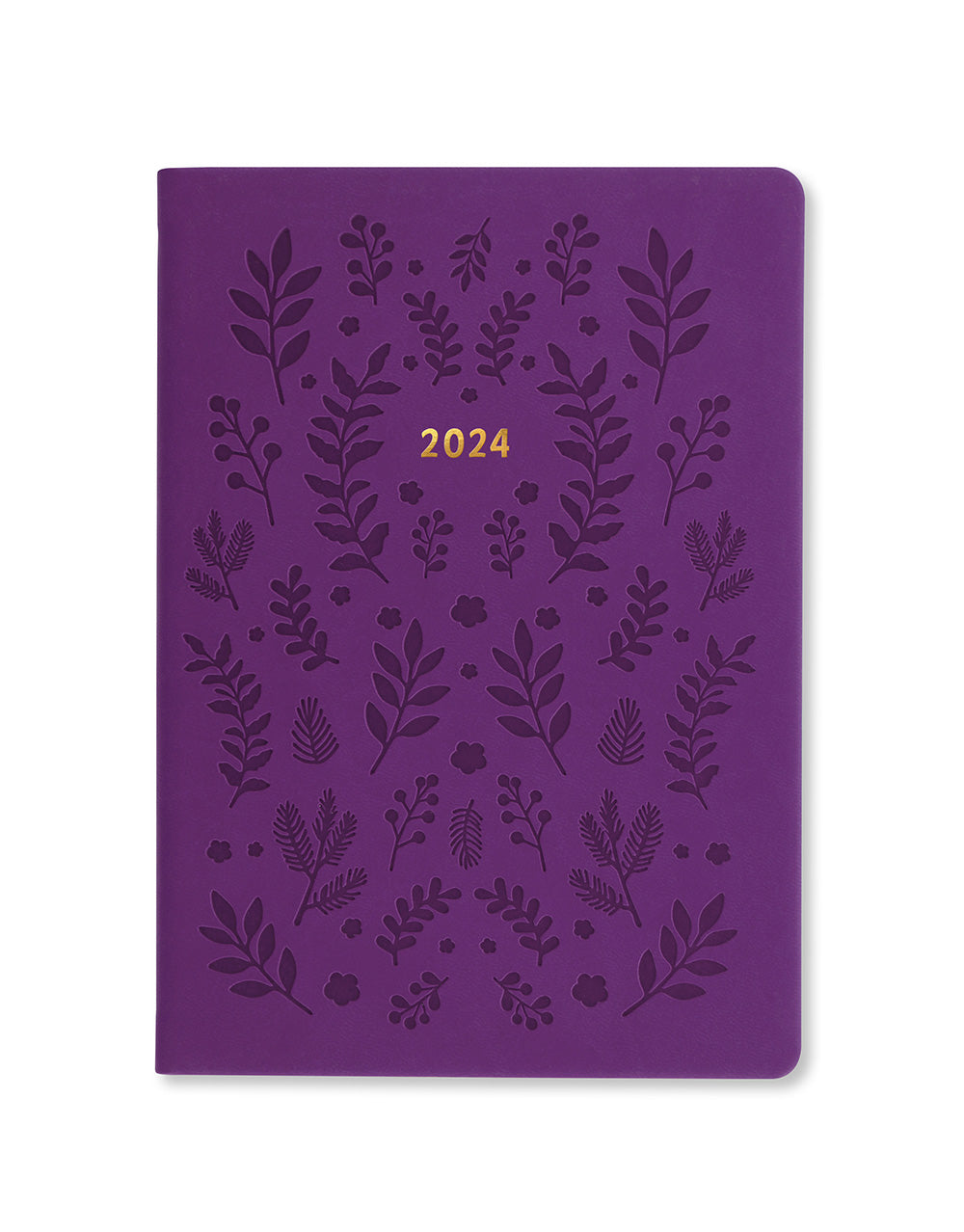 Woodland A5 Week to View Diary 2024 - Multilanguage#color_woodland-purple