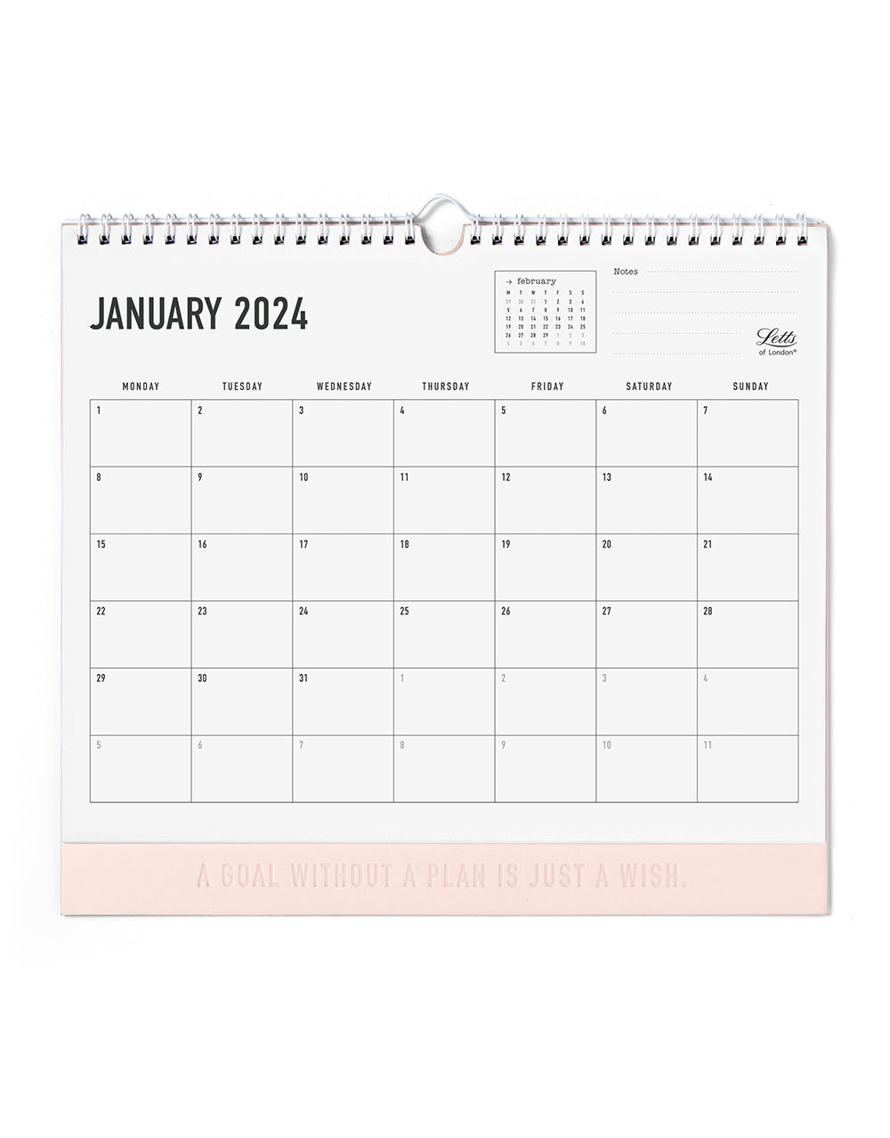 Conscious 2024 Wall Calendar Rosewater#color_rosewater