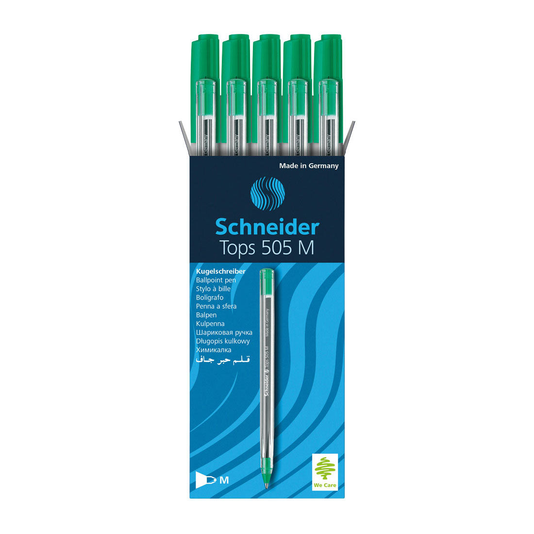 Tops 505 Ballpoint Pens M, Box of 10 units#ink-color_green