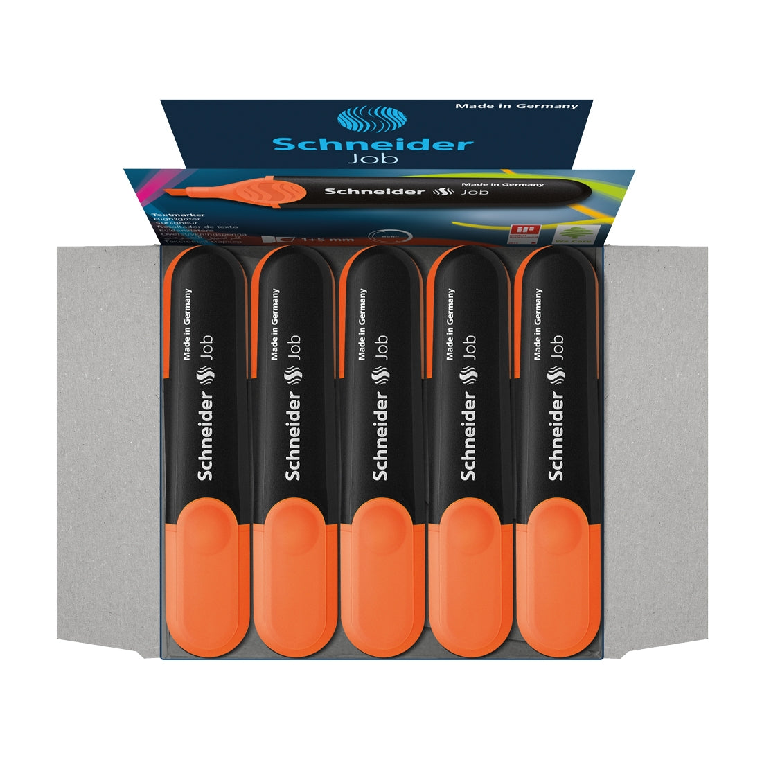 Job Highlighter, Box of 10un.#ink-color_orange